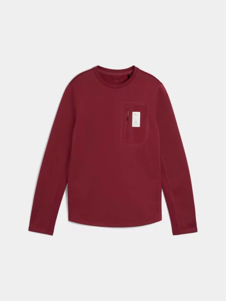 Світшот PUMA W x Saysky Brushed Ls комбінований верх червоний