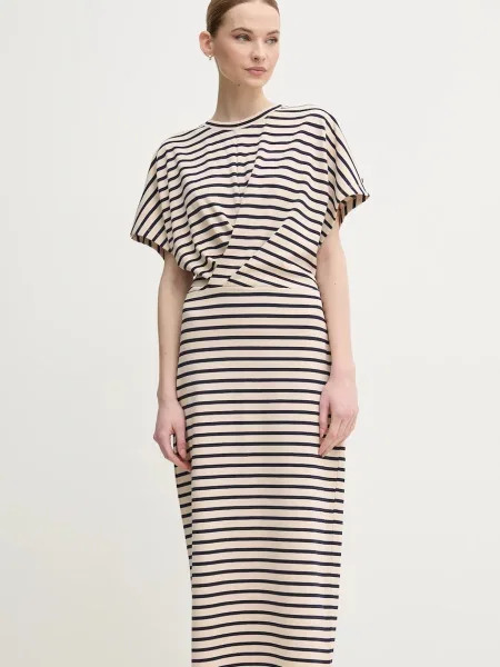 Marc Aurel rochie midi oversize bej