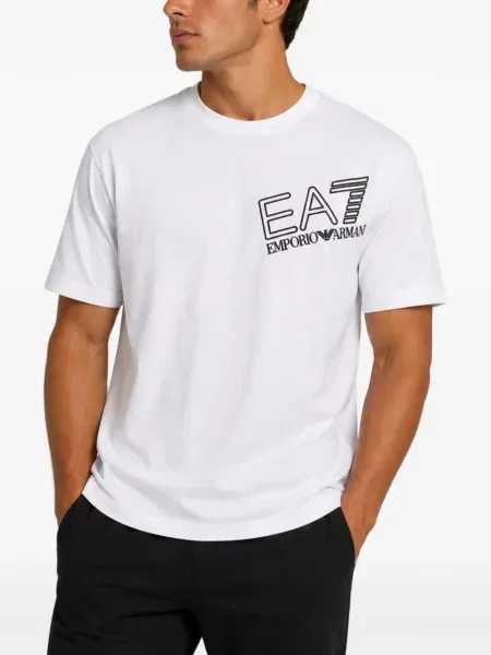 Tricou Emporio Armani cu imagine alb