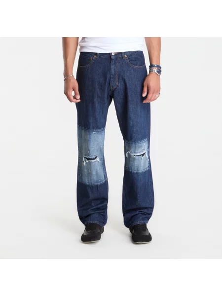 Pantaloni Mm6 Maison Margiela cu 5 buzunare albastru