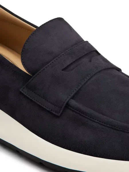 Pantofi loafer Tod's din piele de căprioară albastru