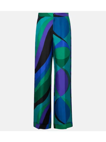 Pantaloni Pucci de mătase cu imagine