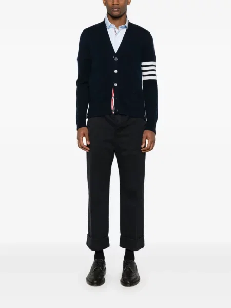 Cardigan Thom Browne de lână albastru