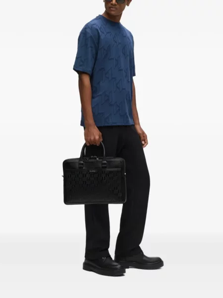 Servietă Karl Lagerfeld K/Monogram din piele negru