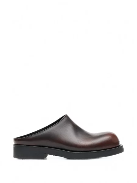 Papuci tip mules Mm6 Maison Margiela din piele maro