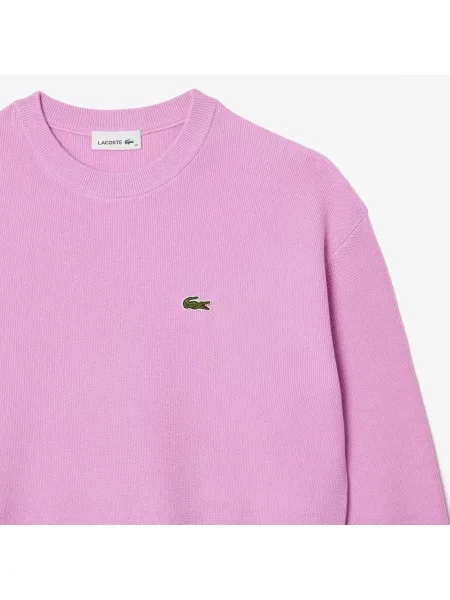 Свитер Lacoste с круглым вырезом белый