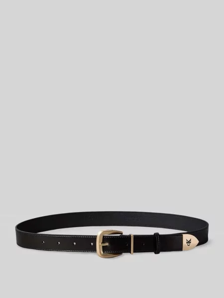 Pasek z naturalnej skóry model HW END TIP BUCKLE BELT Ck Calvin Klein czarny