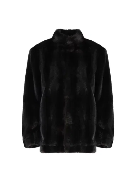 Kurtka Mm6 Maison Margiela ze sztucznego futra brązowa