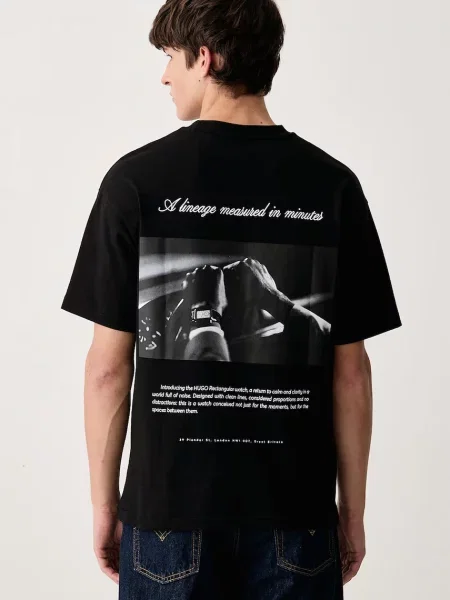 HUGO tricou pentru bărbați din Devrolo negru