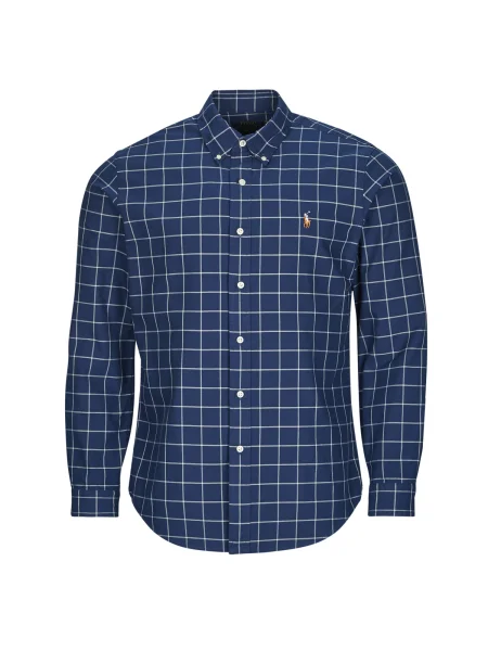 Oxford Polo Ralph Lauren din țesătură twill albastru