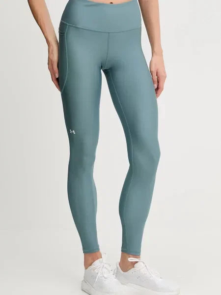 Under Armour legginsy treningowe HG Armour HiRise gładkie zielony
