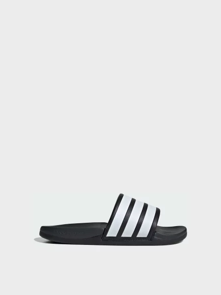 Синтетический шлепанцы Adidas черные