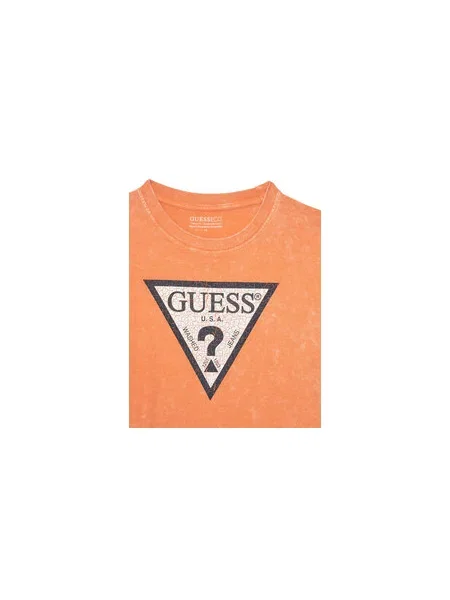 Guess Póló Relaxed Fit narancssárga