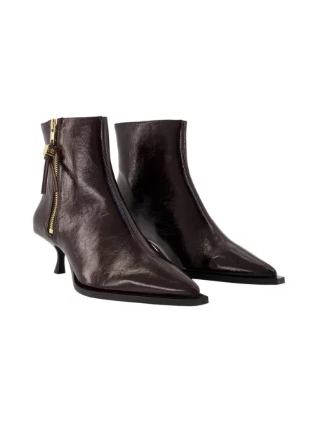 Buty do kostki Ganni brązowe