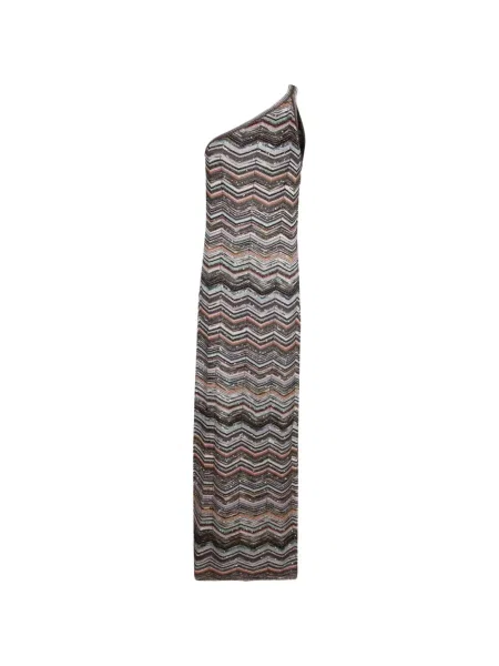 Rochie Missoni cu paiete tricotate maro