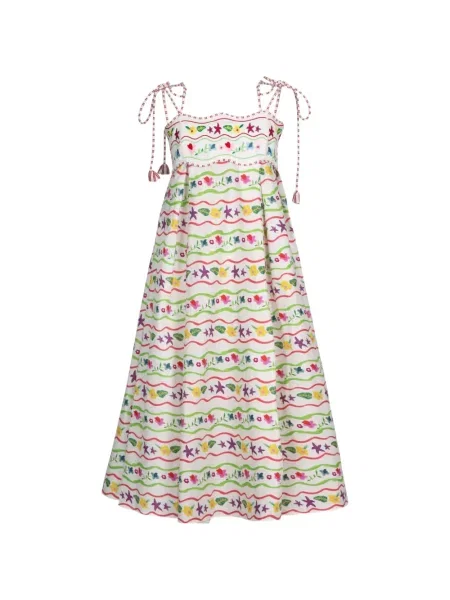 Rochie Celia B cu model floral cu imagine alb