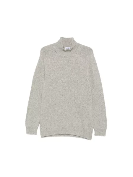 Sweter z golfem Scaglione wełniany szary
