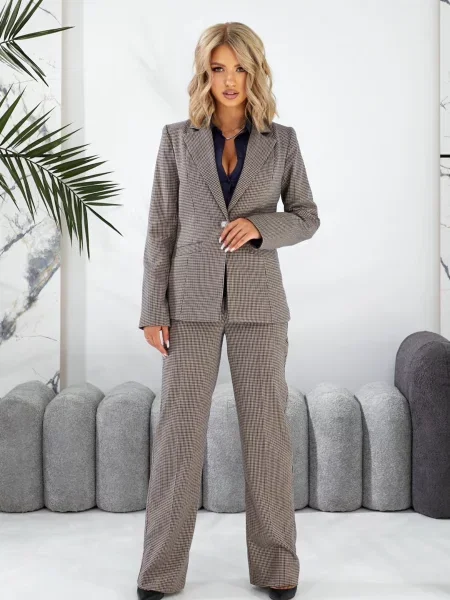 Штани класичні LadyLike бавовна/поліестер коричневий