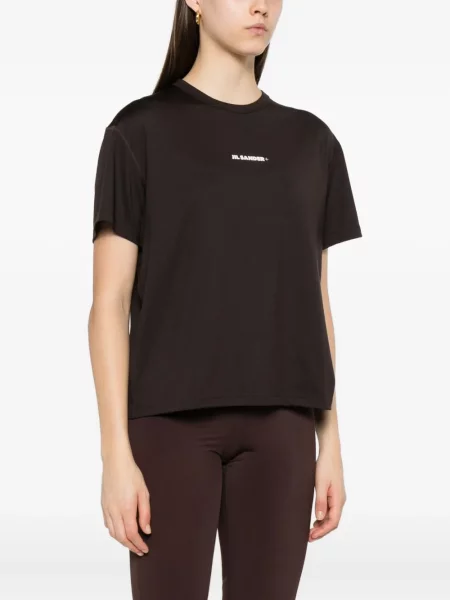Tricou Jil Sander cu aplicații maro
