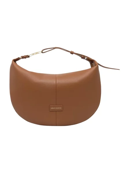Armani Exchange torebka z imitacji skóry brązowa
