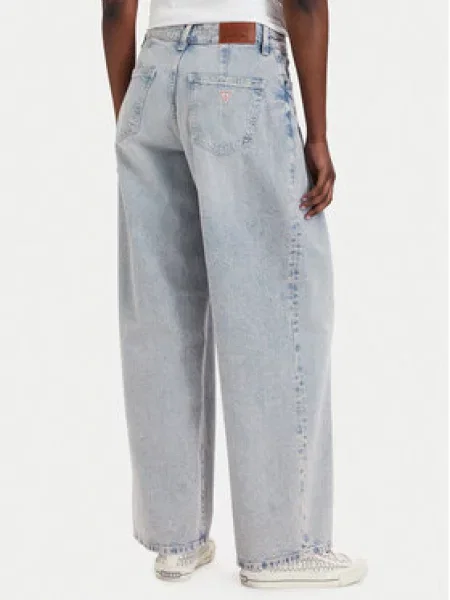 Guess Jeans Jeans hlače Wide Leg modra