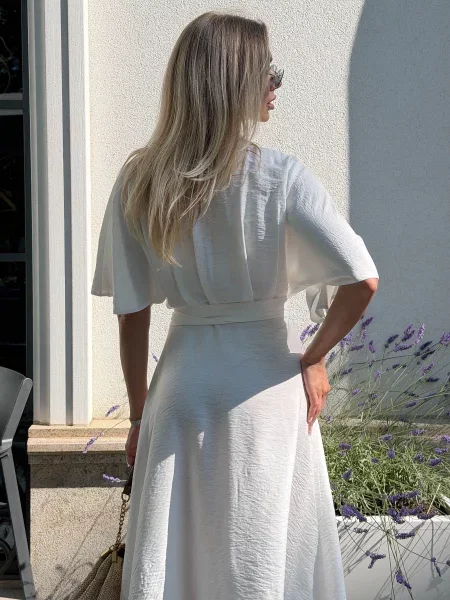 Платье миди Jadone Fashion белое