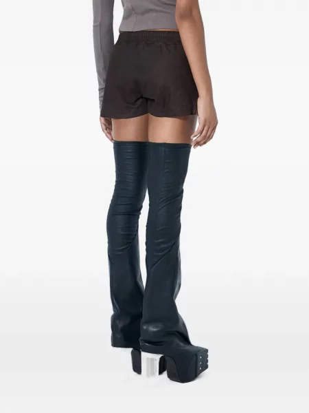 Pantaloni scurți Rick Owens cu cordon maro