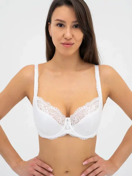 Бюстгальтер с уплотнённой чашкой 12 білий