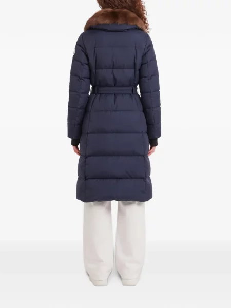 Kabát z ovčej kože Moncler Grenoble modrá