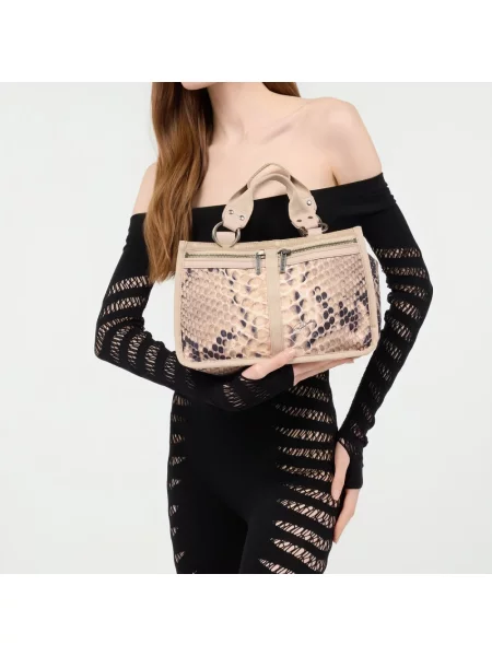 Torebka Roberto Cavalli z nadrukiem brązowa