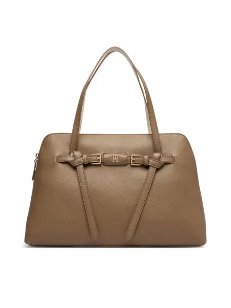 Tommy Hilfiger geantă pentru femei cu imitație de piele bej
