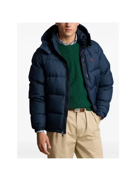 Kurtka puchowa o kroju regular fit z wyhaftowanym logo Polo Ralph Lauren granatowa