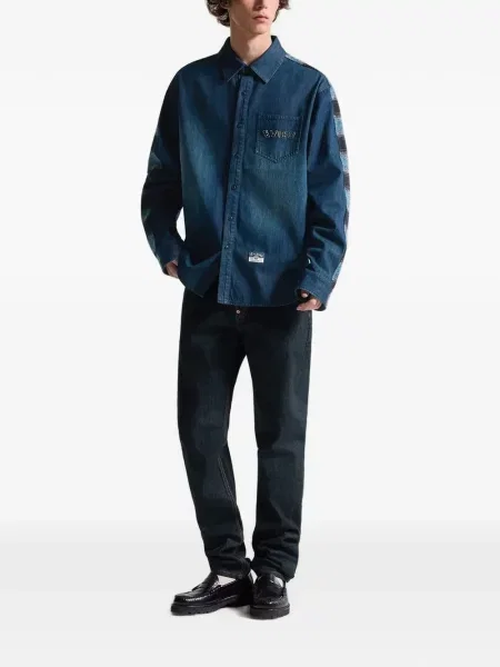 Blugi Evisu cu imagine albastru