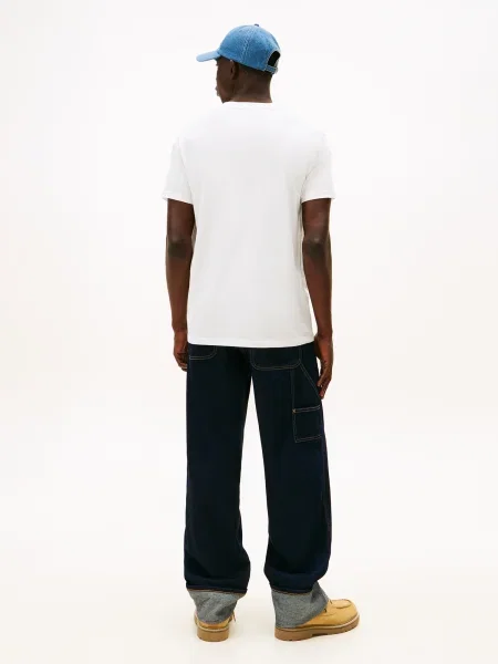 Tommy Jeans Tričko námornícka modrá biela