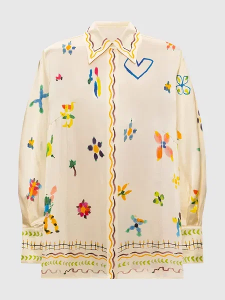 Блуза Sidi із шовку Alemais жовта