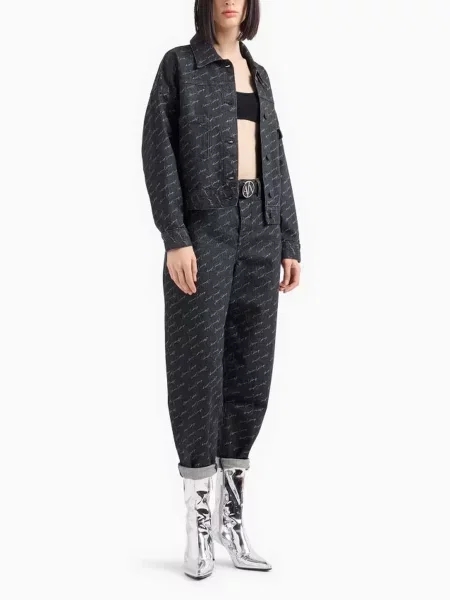 Джинсы бойфренды Armani Exchange черные