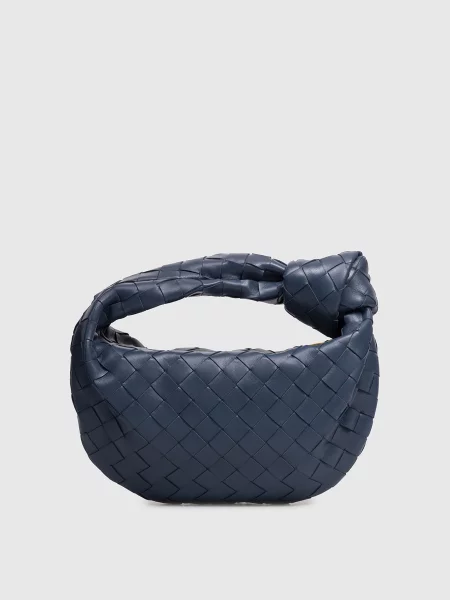 Шкіряна сумка-хобо Jodie Bottega Veneta синя