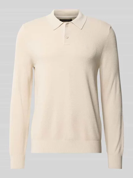 Sweter w kroju regular fit z czystej bawełny Marc O'polo beżowy