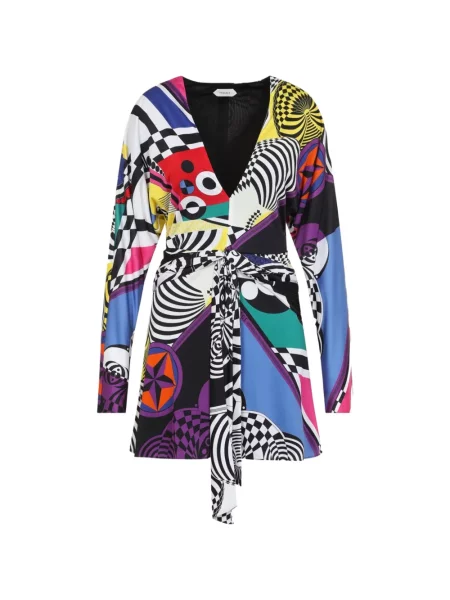 Rochie Versace cu imagine cu imprimeu abstract negru
