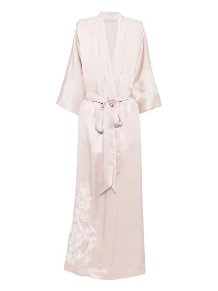 Копринен халат Carine Gilson розово