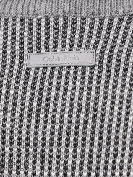 Calvin Klein pulóver férfi gyapjú hozzáadásával szürke