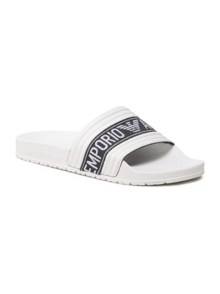 Klapki Emporio Armani białe