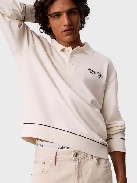 Махровий светр Calvin Klein Jeans білий