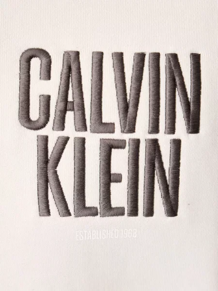 Суичър с качулка Calvin Klein Jeans с качулка бежово