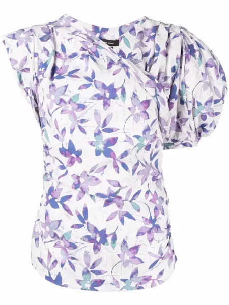 Bluză Isabel Marant cu model floral cu imagine violet