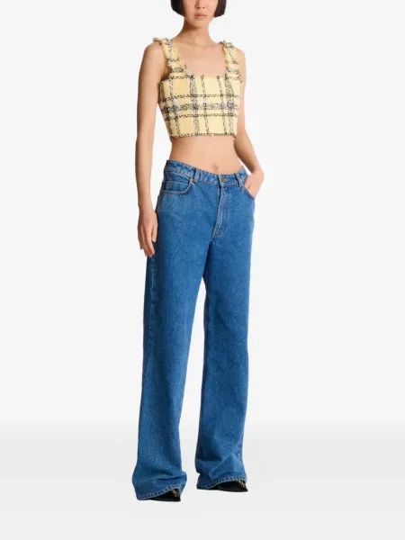 Top Balmain din tweed galben