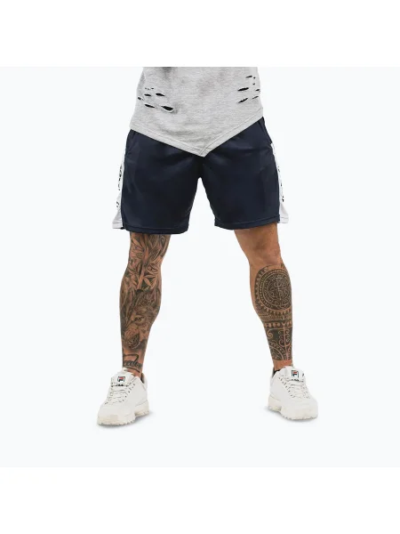 Мъжки шорти GymBeam Vertical navy синьо