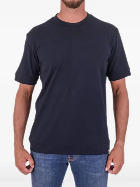 Tricou Paolo Pecora cu decolteu rotund albastru