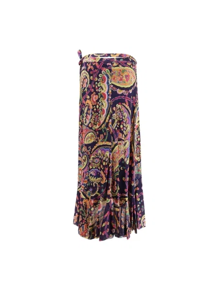 Spódnica Etro z falbankami z wzorem paisley