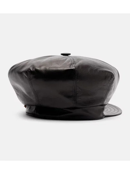 Șapcă Valentino din piele negru
